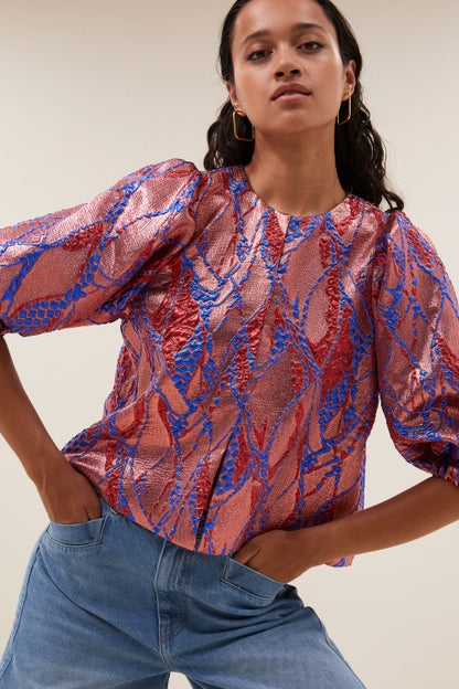 MAURI JACQUARD BLOUSE