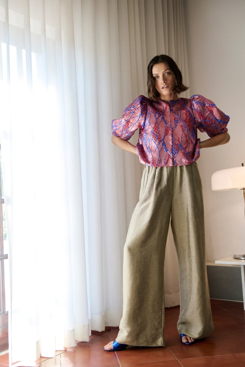 MAURI JACQUARD BLOUSE