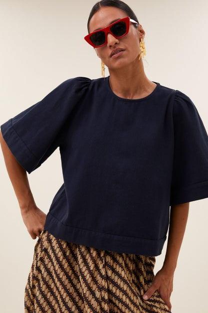 OLIVIA TWILL BLOUSE