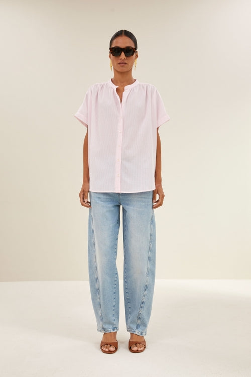MINTE PINSTRIPE BLOUSE