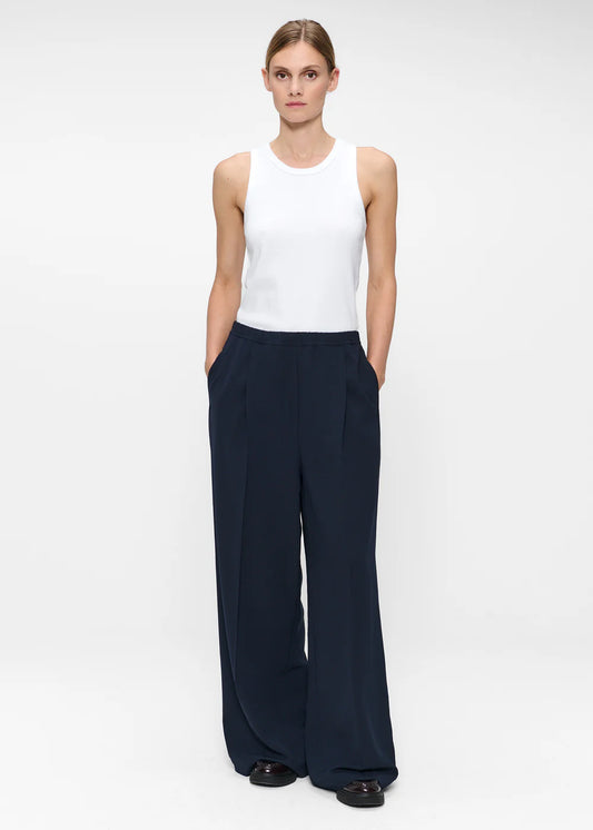 JAPANESE CREPE BONNIE PANTS MIDNIGHT BLUE