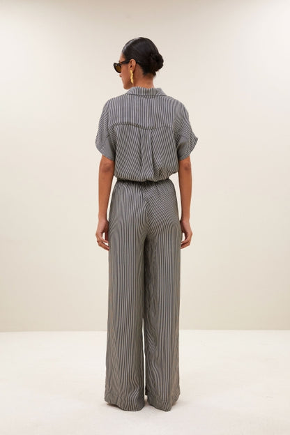 BENJI SILKY STRIPE PANTS