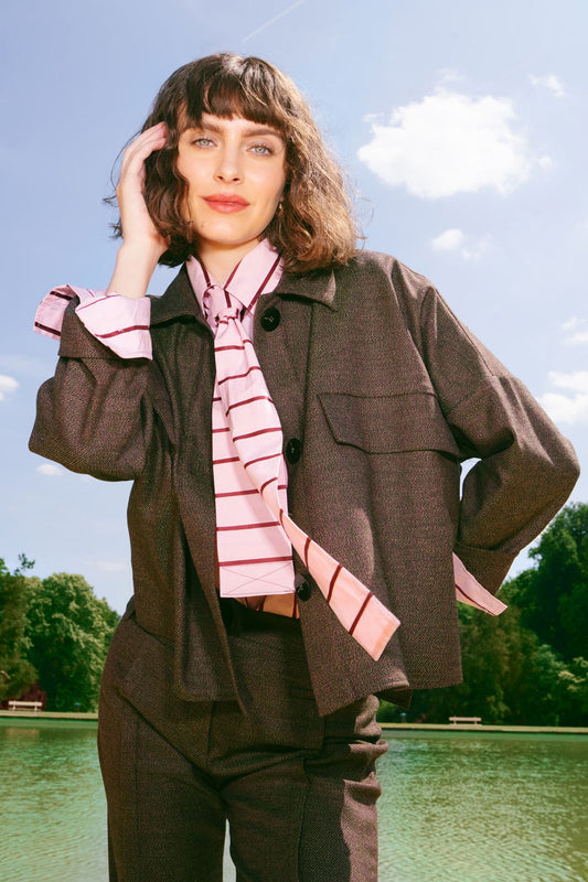 LATINA BLOUSE MULTI BORDEAUX