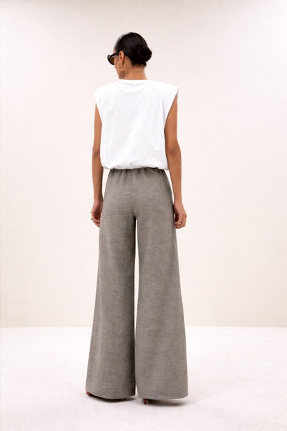 NILOU JERSEY TOP OFF WHITE