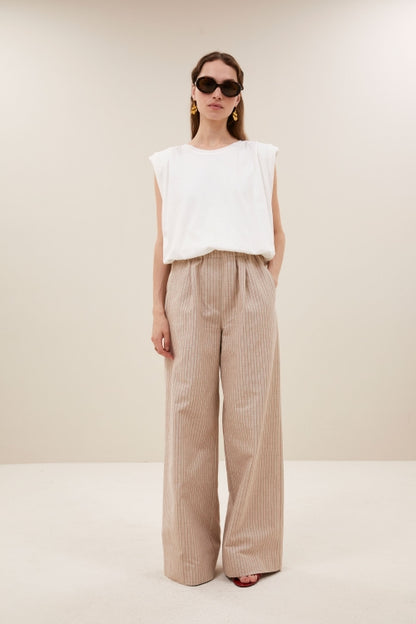NILOU JERSEY TOP OFF WHITE