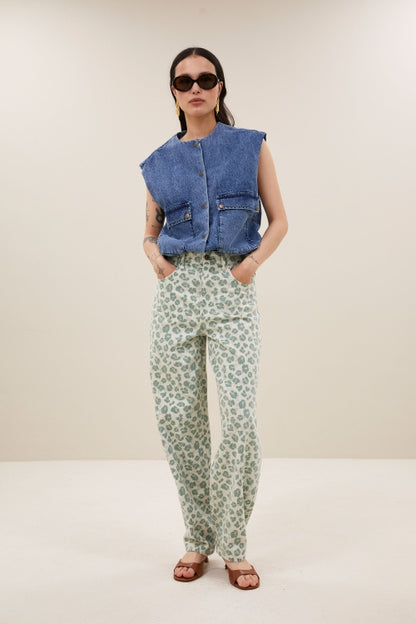 MAGGIE DENIM SLEEVELESS VEST