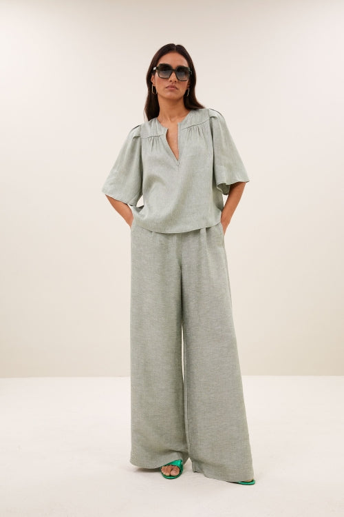 BLAKE GLOSS BLOUSE LIGHT MINT