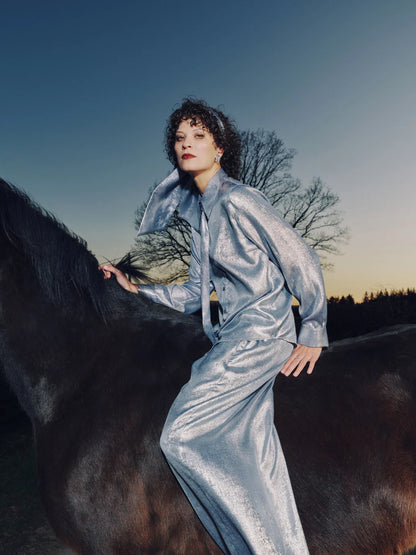 GODELIEVE HEMD SHINY SILVER