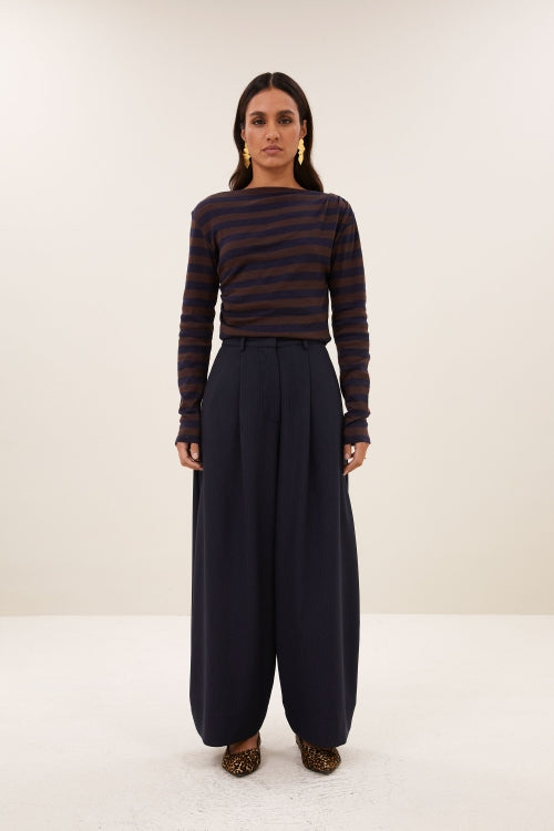 FRIDA COPPER STIPE PANTS