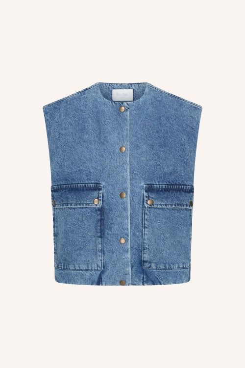 MAGGIE DENIM SLEEVELESS VEST