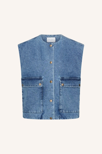 MAGGIE DENIM SLEEVELESS VEST
