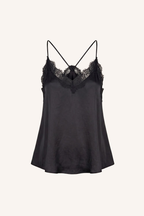 PIA SATIN TOP - CAPTAIN BLUE