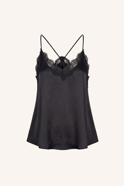 PIA SATIN TOP - CAPTAIN BLUE