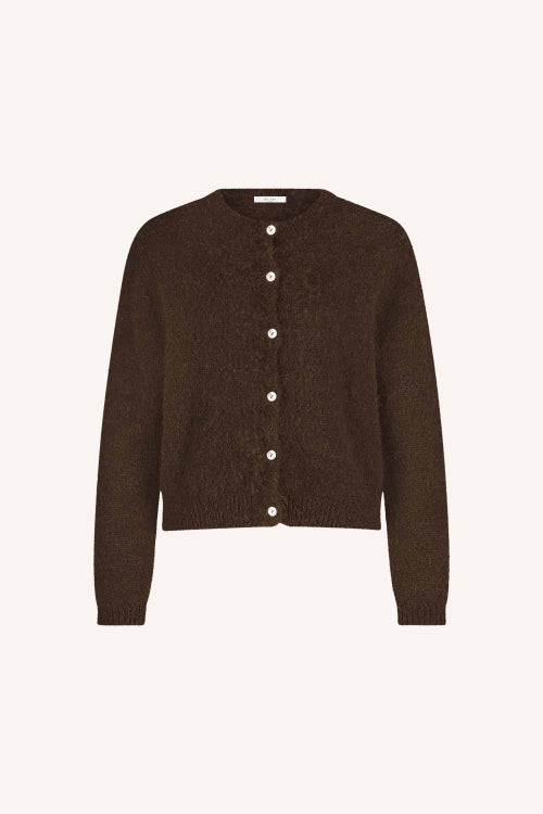 CLEO CARDIGAN - DEEP BROWN