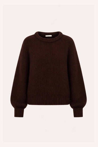 LUCIA PULLOVER - CHOCOLATE BROWN