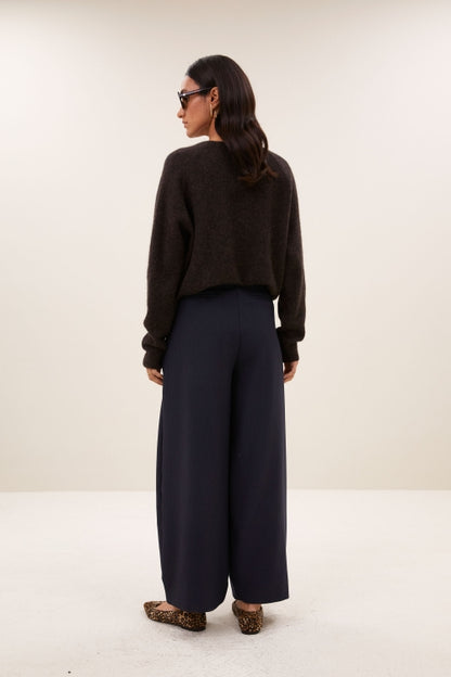 POLLY PULLOVER - DEEP BROWN