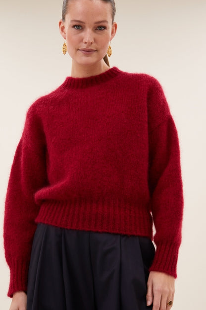 SONNY PULLOVER - WINE ROSE