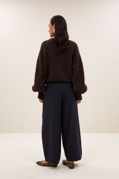 LUCIA PULLOVER - CHOCOLATE BROWN