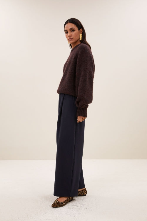 LUCIA PULLOVER - CHOCOLATE BROWN