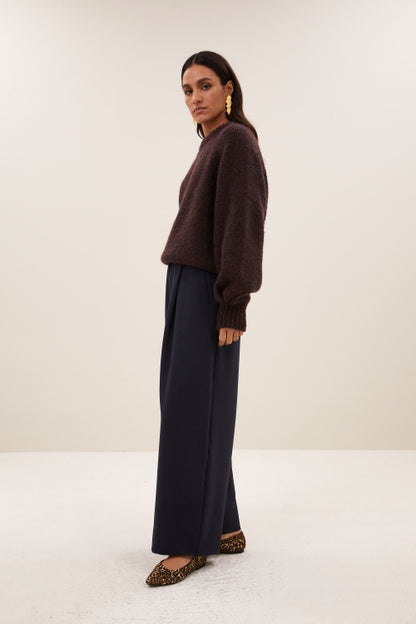 LUCIA PULLOVER - CHOCOLATE BROWN