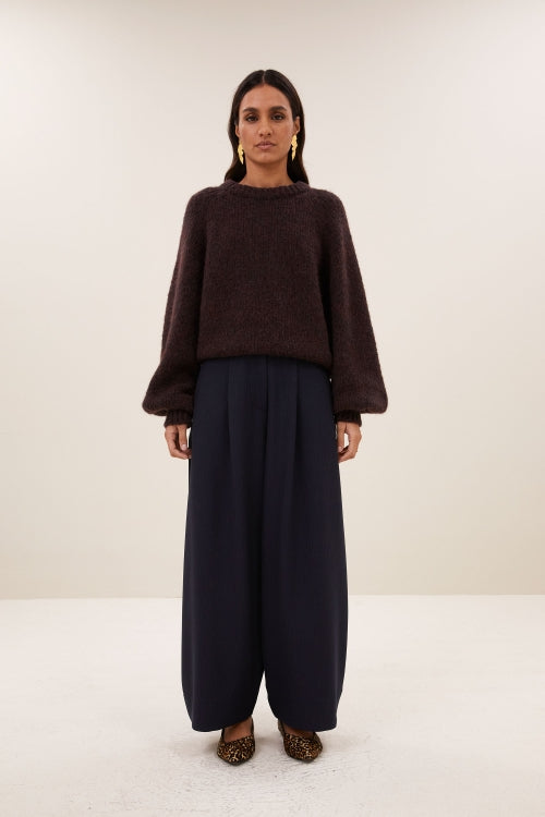 LUCIA PULLOVER - CHOCOLATE BROWN