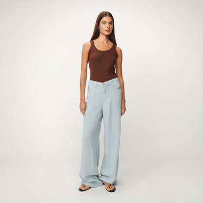 MARLENE PANTS LINEN PEARL BLUE