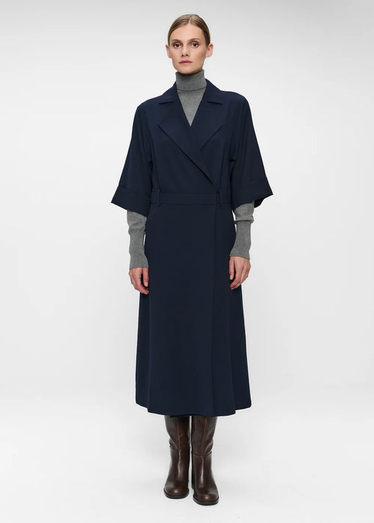 JAPANESE CREPE TRENCH DRESS