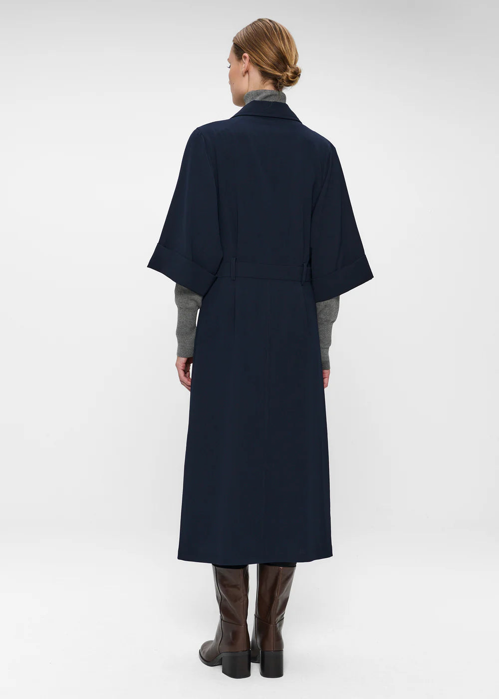 JAPANESE CREPE TRENCH DRESS