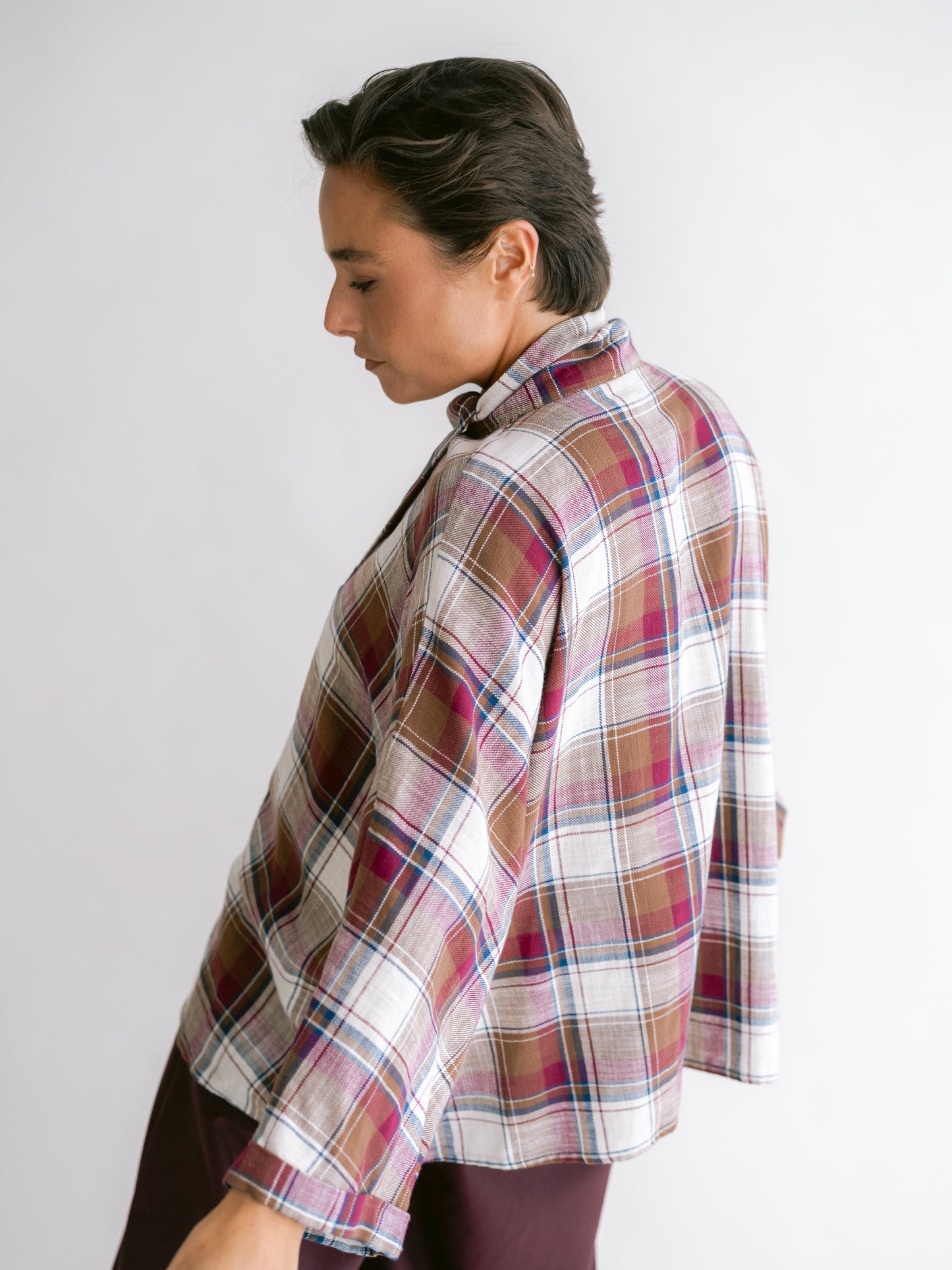 MOLLIE BLOUSE - SQUARE BORDEAUX