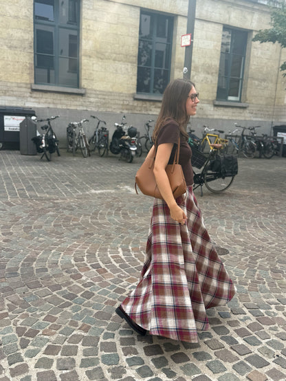 JUNE SKIRT SQUARE BORDEAUX