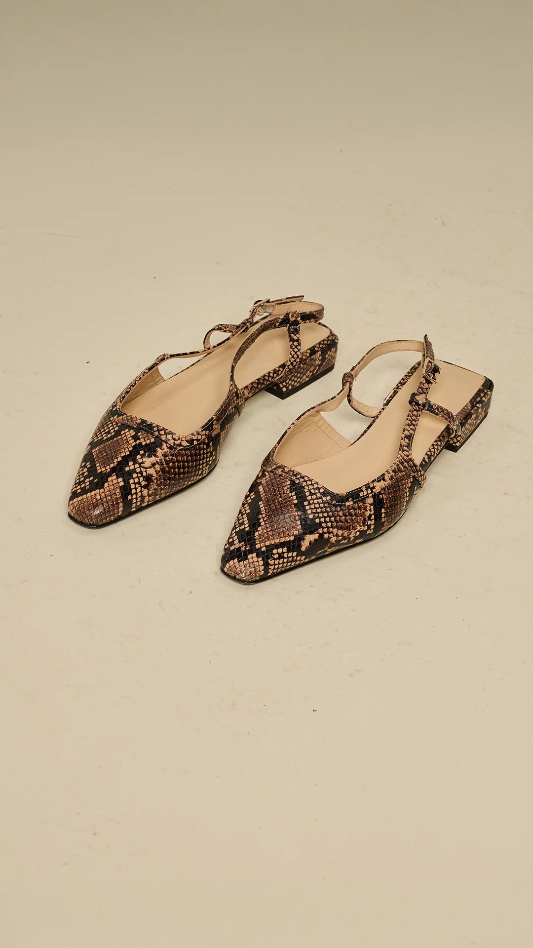 RIRI SLINGBACK BRONZE PYTHON