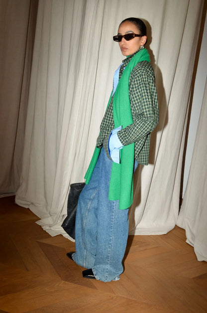 TAEGAN SHIRT - BLUE GREEN CHECKS