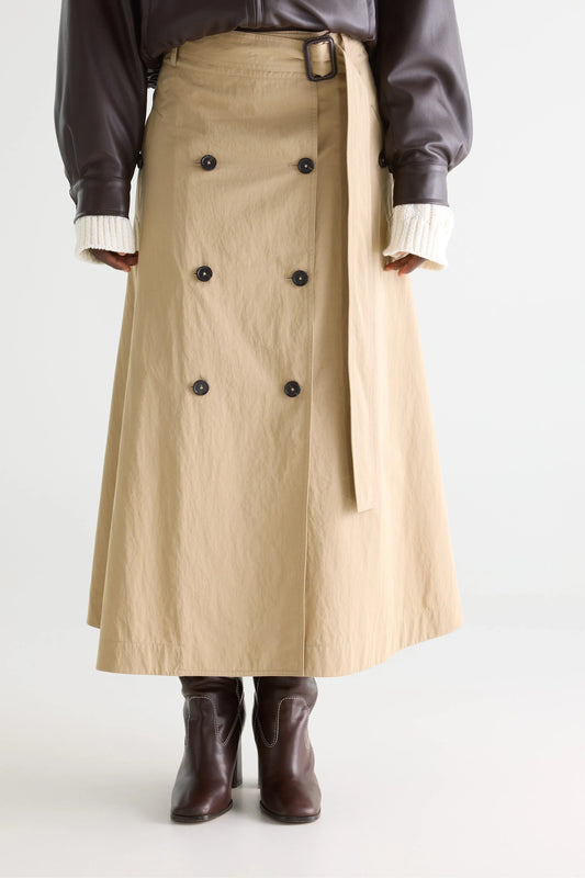 HETTIE MIDI-ROK EARTH