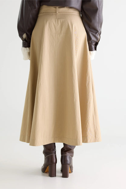 HETTIE MIDI-ROK EARTH