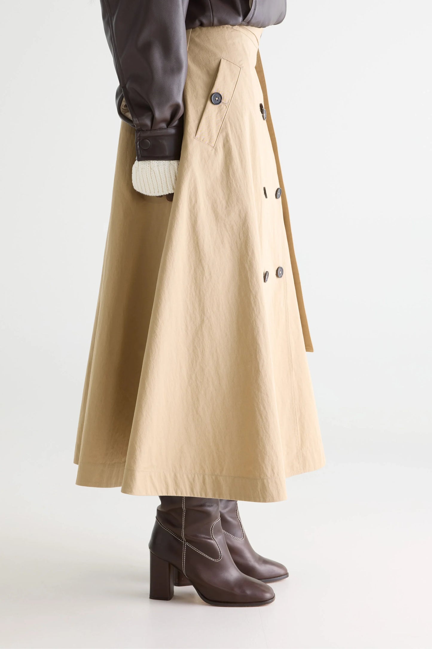 HETTIE MIDI-ROK EARTH