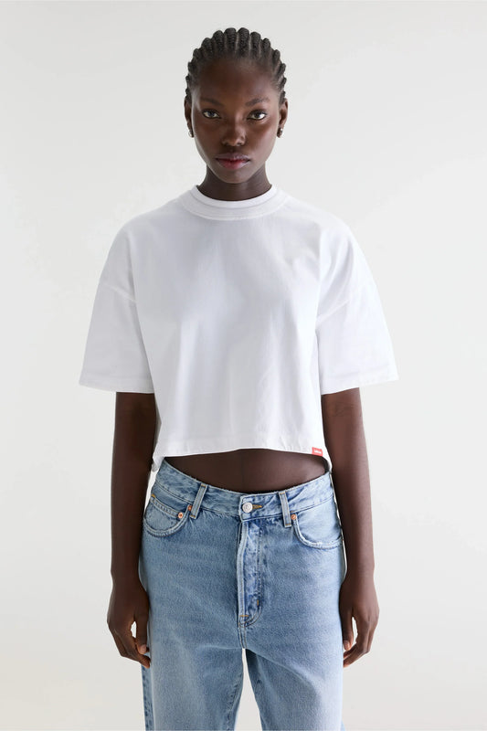FAN CROPPED T-SHIRT WHITE