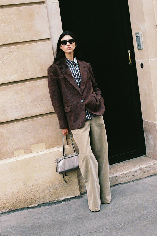 JEFREY BLAZER BORDEAUX FISHBONE