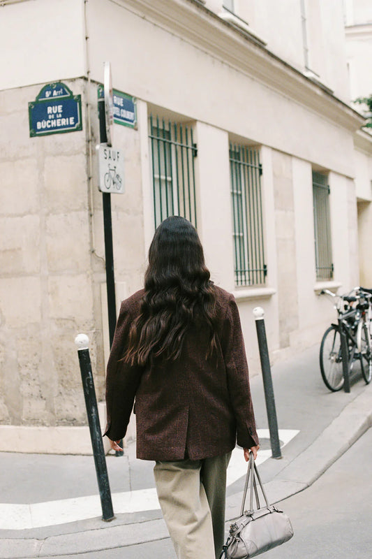 JEFREY BLAZER BORDEAUX FISHBONE