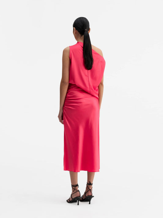 DINA SATIN SKIRT BUBBLEGUM