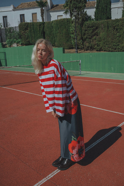 PANCAKE TEE RED STRIPES