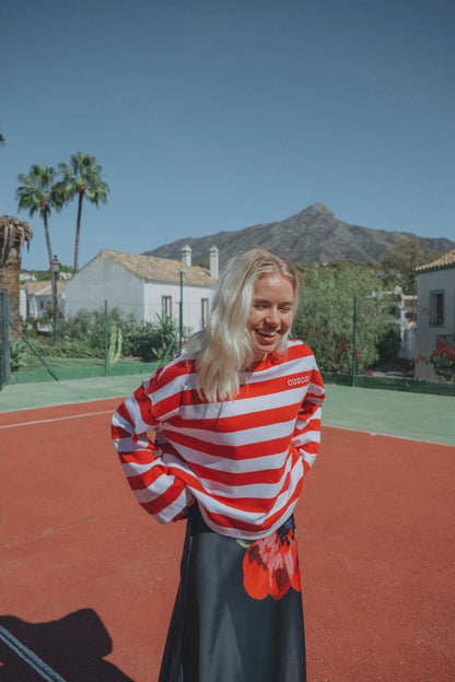 PANCAKE TEE RED STRIPES