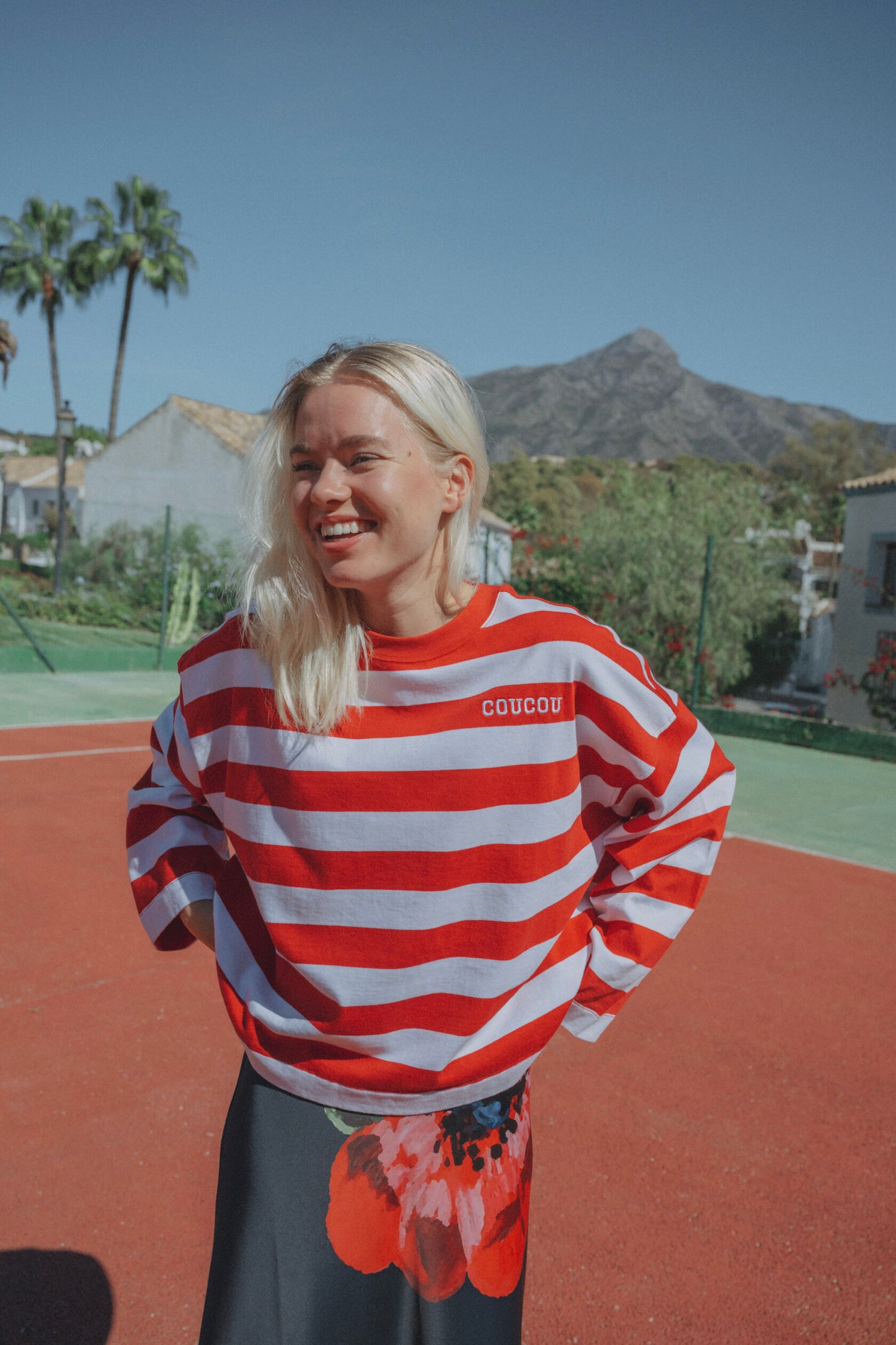 PANCAKE TEE RED STRIPES