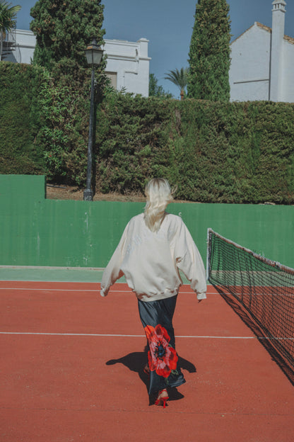 SUNSHINE SKIRT POPPY FLOWER PRINT