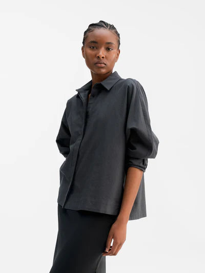 GIGI OXFORD SHIRT DARK GREY