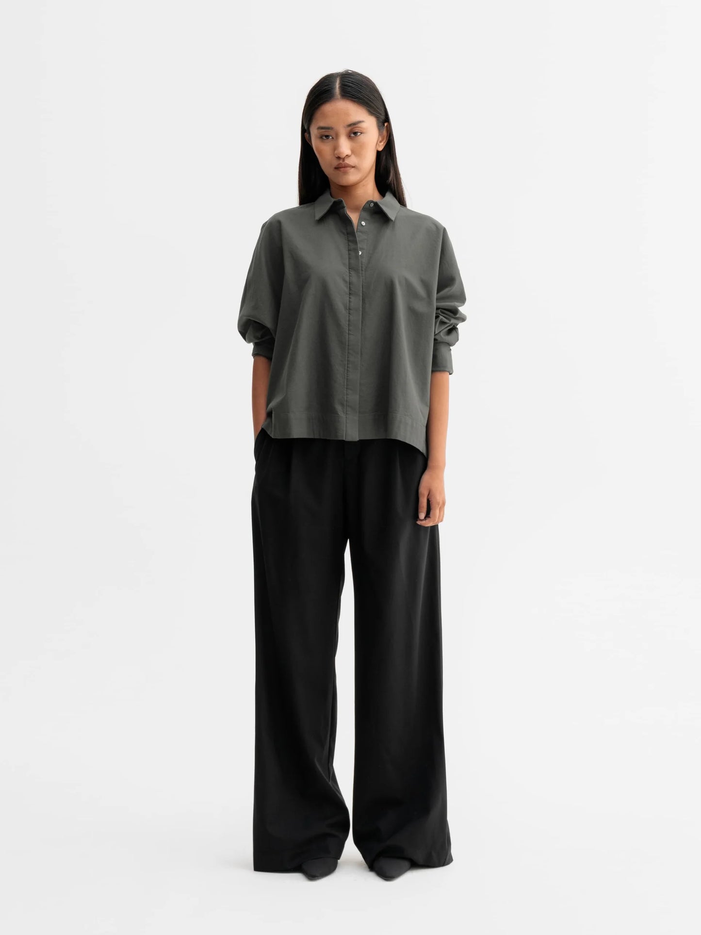 GIGI OXFORD SHIRT - WOOD