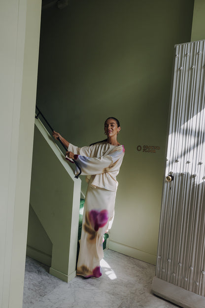 MARTINI BLOUSE YELLOW DIGITAL PRINT