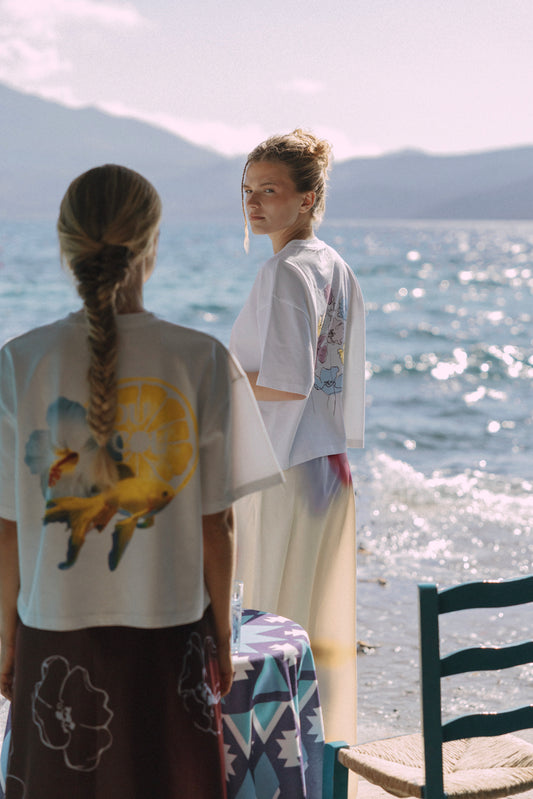 FLORE TEE FISH PRINT