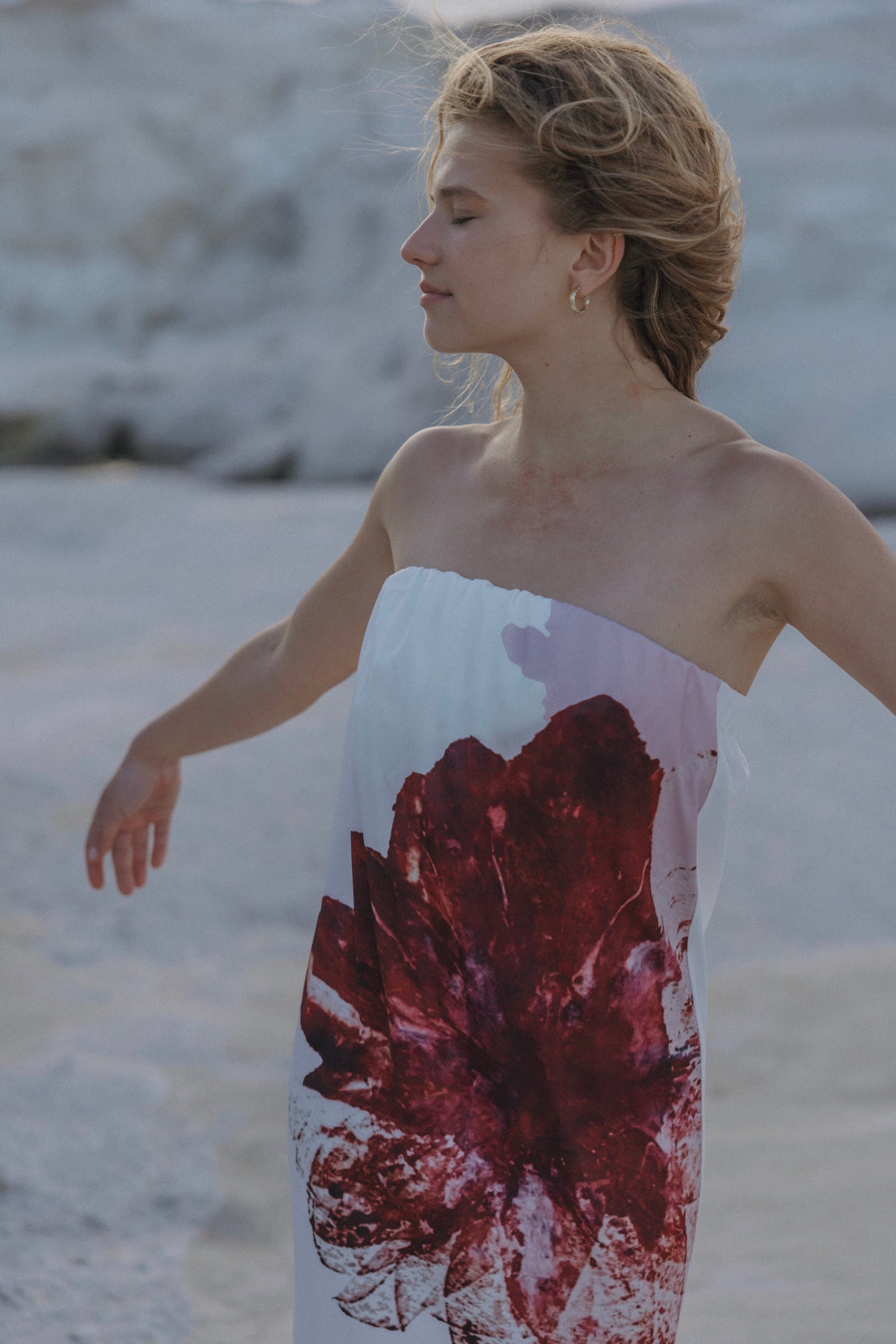 EMMA DRESS ONE BIG FLOWER PRINT