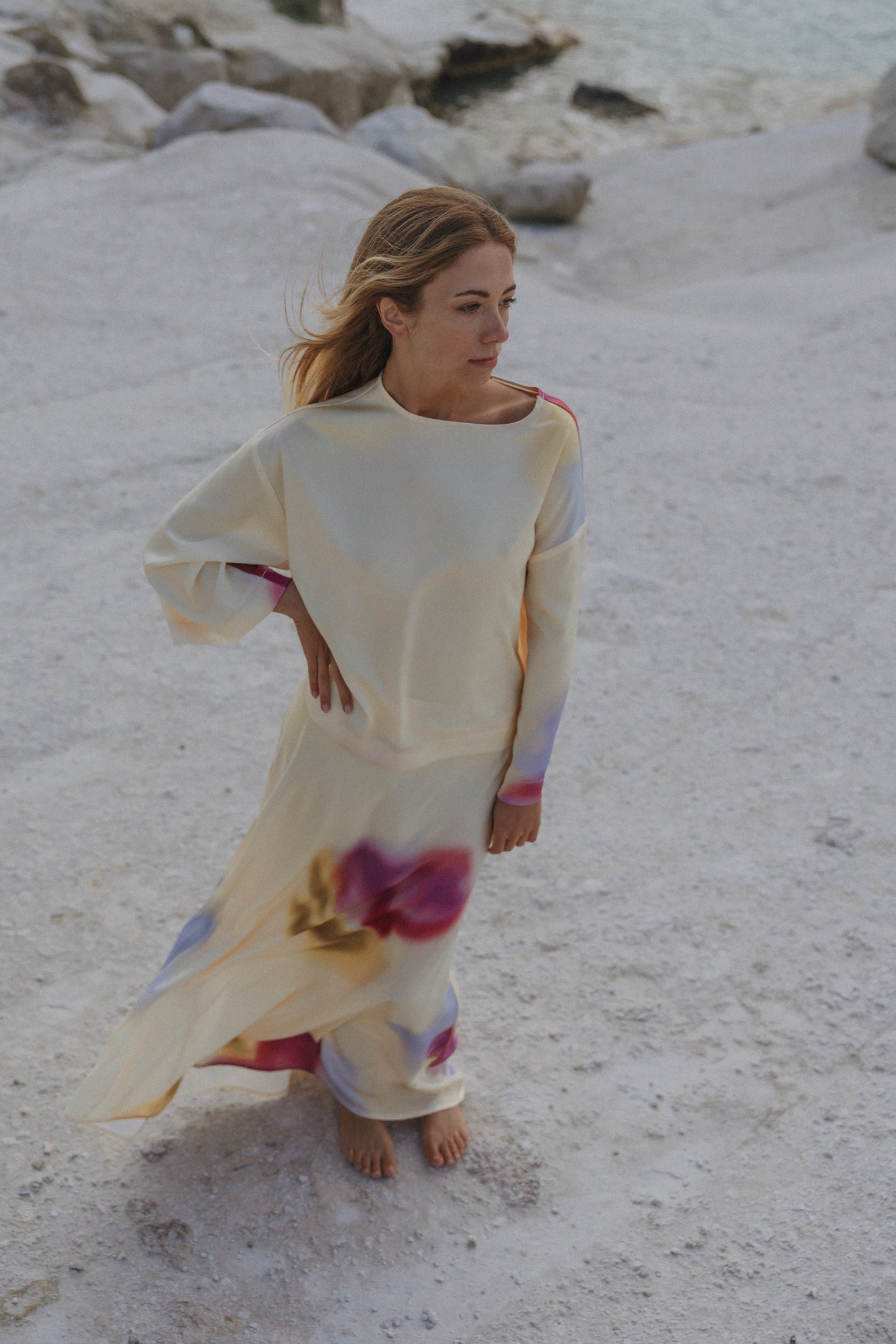 SUNSHINE SKIRT YELLOW DIGITAL PRINT