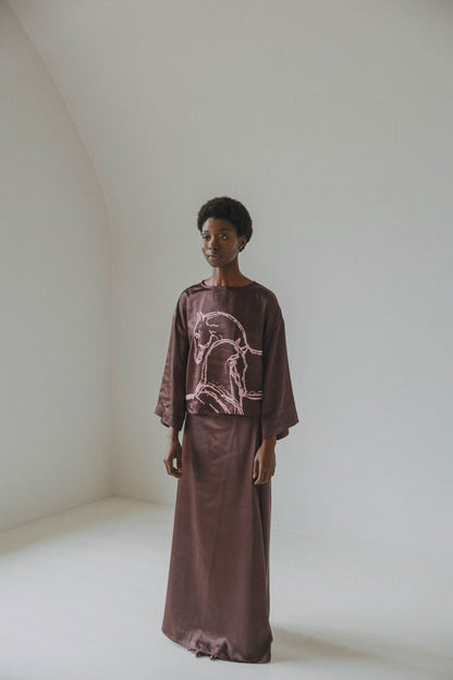 SUNSHINE SKIRT - BROWN